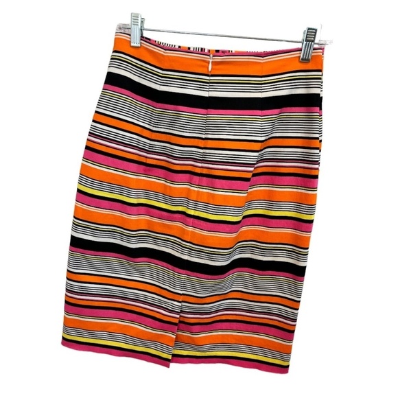 Worthington Women Skirt Size 4 Orange Stretch Midi Back Zip A-Line - Picture 2 of 4